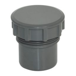 FloPlast Solvent Weld Access Plugs Anthracite Grey 32mm 5 Pack