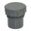FloPlast Solvent Weld Access Plugs Anthracite Grey 32mm 5 Pack