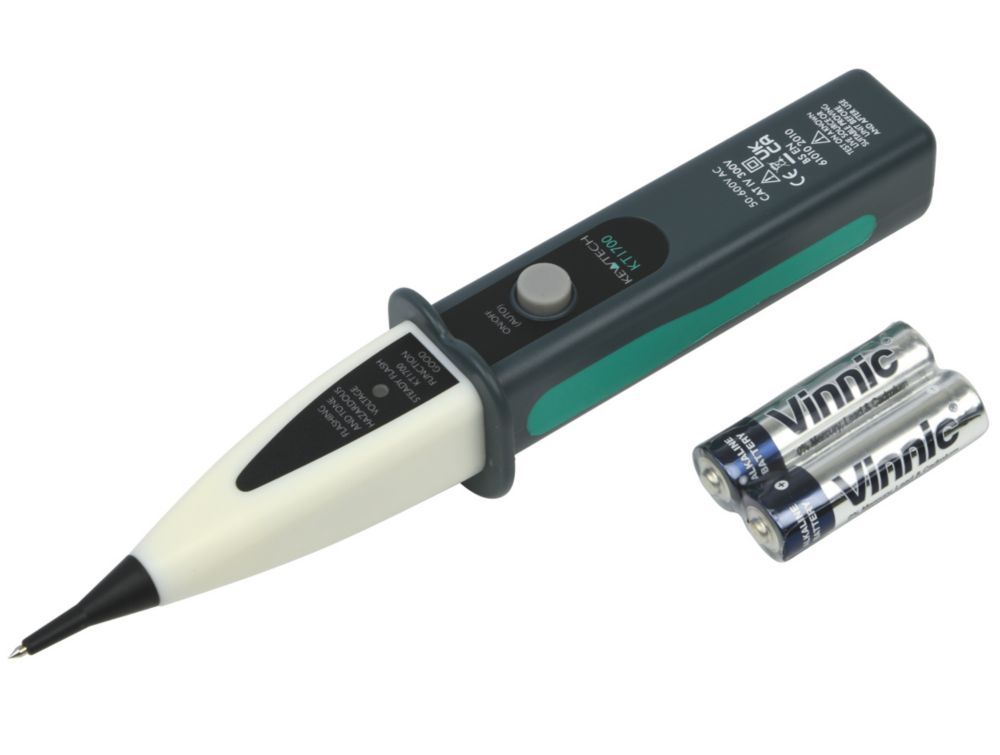 Kewtech KT1700 Contact Single Pole Voltage Detector 600V AC - Screwfix