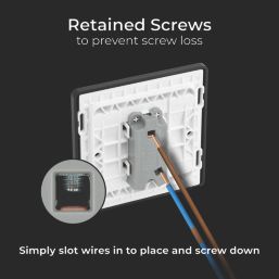 British General Evolve 10A 1-Gang 1-Way Press Switch Satin Brass with Black Inserts