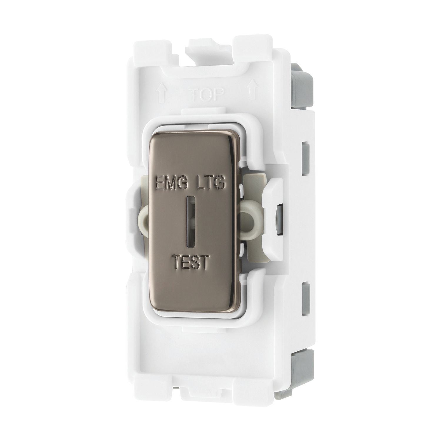 British General Nexus Metal Grid 20A Grid SP Emergency Lighting Test Key Switch Black Nickel (508RF)