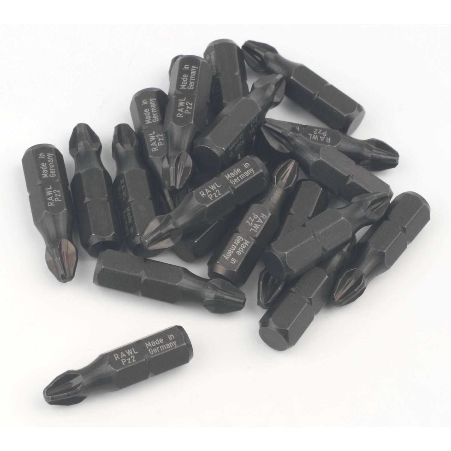 Rawlplug RT-IBIT-PZ2 Pozidriv 6.35mm 25mm Hex Shank PZ2 Impact Screwdriver Bits 20 Pack (508TK)