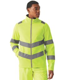Regatta Ablaze 2 Layer Softshell Hi- Vis Jacket Yellow 4X Large 53" Chest