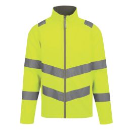 Regatta Ablaze 2 Layer Softshell Hi- Vis Jacket Yellow 4X Large 53" Chest