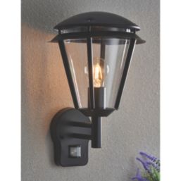 Saxby Inova Outdoor Wall Light With PIR Sensor Matt Black