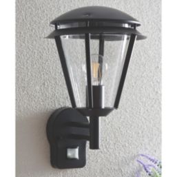 Saxby Inova Outdoor Wall Light With PIR Sensor Matt Black