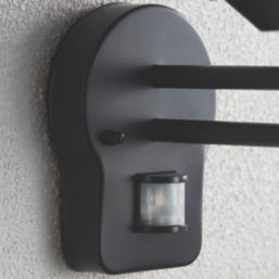 Saxby Inova Outdoor Wall Light With PIR Sensor Matt Black
