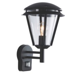 Saxby Inova Outdoor Wall Light With PIR Sensor Matt Black