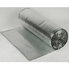 Reflective Foil Insulation Spiral Duct Pipe Wrap Double Bubble 12x10 Seams 