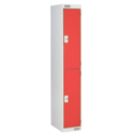 LinkLockers 2-Door Security Locker 1800mm x 300mm Red