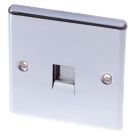 LAP  1-Gang Slave Telephone Socket Polished Chrome