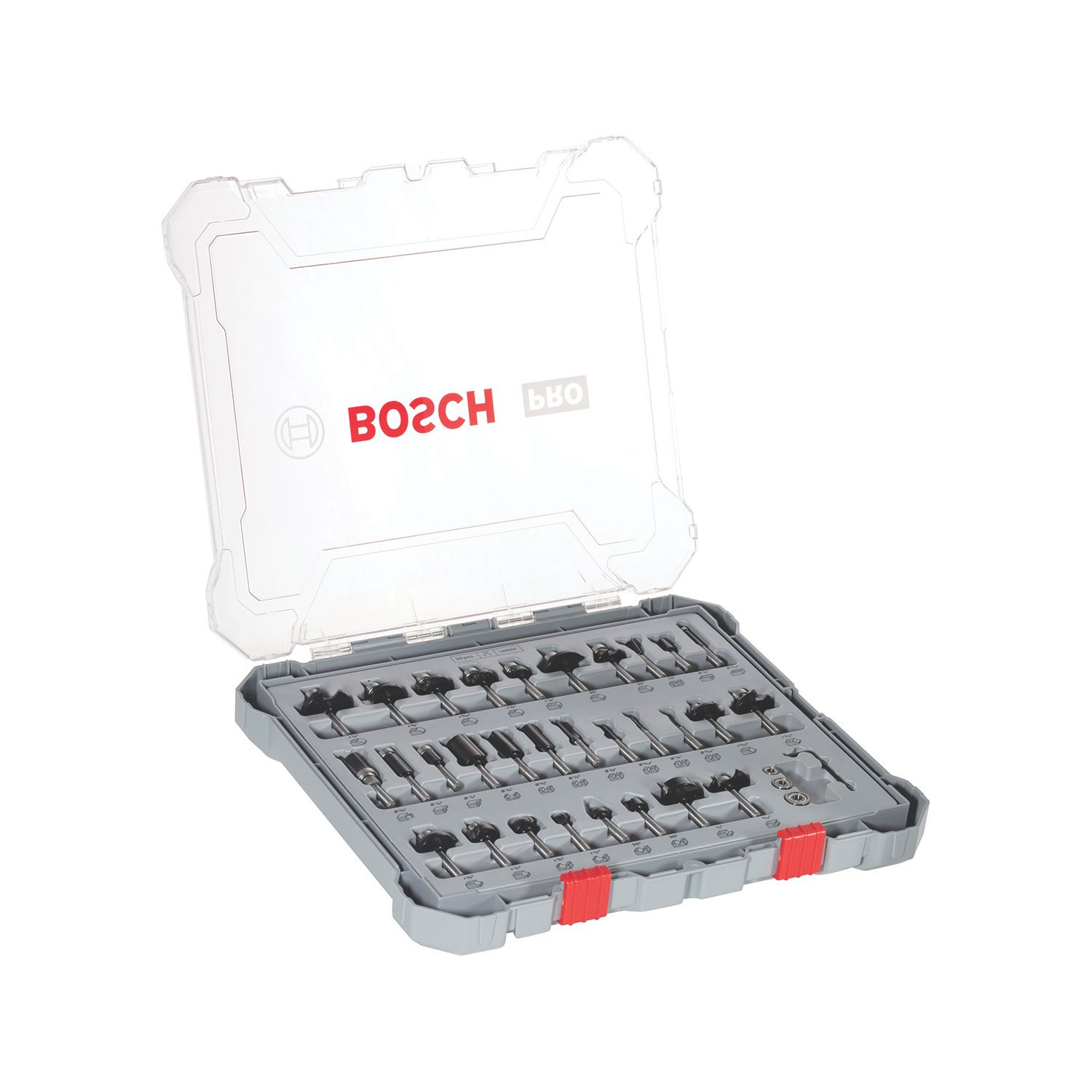 Bosch 1/4" Shank Router Bit Set 30 Pieces (509EH)