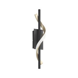 Eglo Conaprato LED Wall Light Black & Brushed Brass 8.8W 1050lm