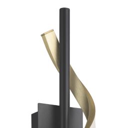 Eglo Conaprato LED Wall Light Black & Brushed Brass 8.8W 1050lm