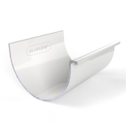 Aluflow Aluminium Half Round Deep Gutter Union Bracket White 115mm ...