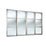 Spacepro Shaker 4-Door Sliding Wardrobe Door Kit Cashmere Frame Mirror Panel 3586mm x 2260mm