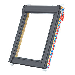 Keylite  Manual Centre-Pivot Grey & Pine Timber Roof Window Clear 550mm x 780mm