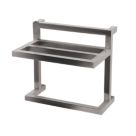 Time 420mm x 450mm 891BTU Silver Flat Designer Towel Radiator