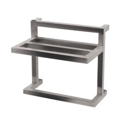 Time 420mm x 450mm 891BTU Silver Flat Designer Towel Radiator