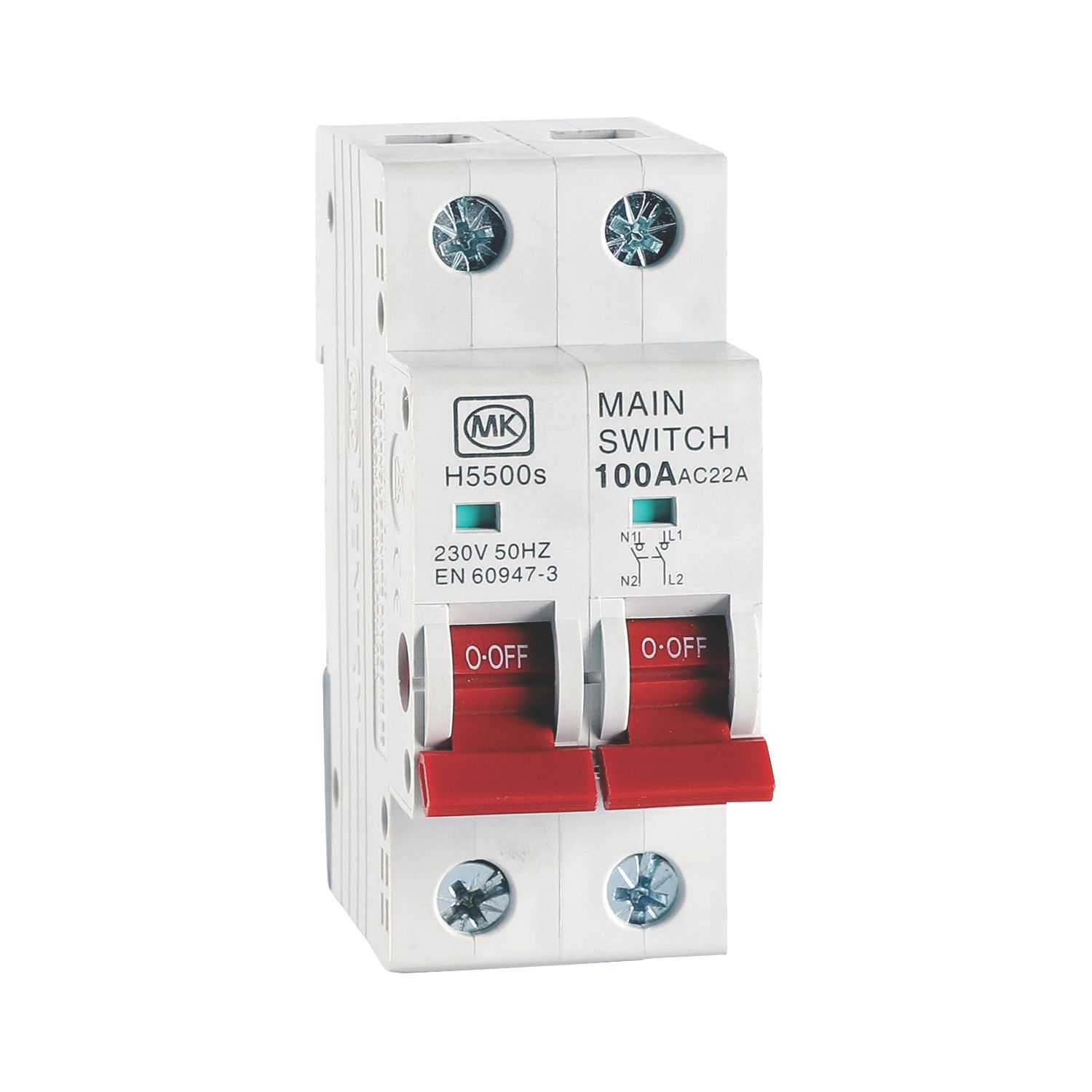 MK Sentry 100A DP Switch Disconnector (509KP)
