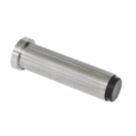 Eclipse Cylindrical Knurled Wall Mounted Projection Door Stop 20 x 83mm Satin Stainless Steel