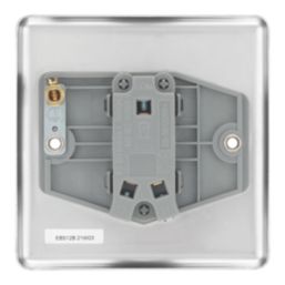 LAP  20A 16AX 1-Gang 2-Way Light Switch  Brushed Stainless Steel with Black Inserts