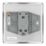 LAP  20A 16AX 1-Gang 2-Way Light Switch  Brushed Stainless Steel with Black Inserts