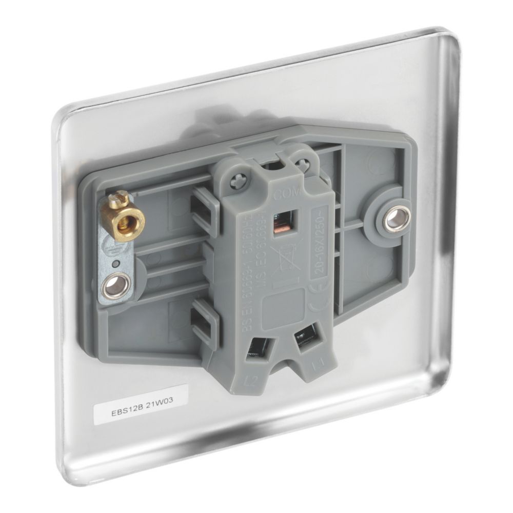 LAP 20A 16AX 1-Gang 2-Way Light Switch Brushed Stainless Steel