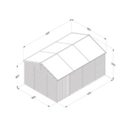 Forest Beckwood 14' 6" x 10' (Nominal) Reverse Apex Shiplap Timber Shed