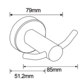 ETAL  Double Robe Hook Stainless Steel