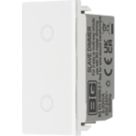 British General Slave 2-Way LED Modular Dimmer Switch Pearlescent White with White Inserts