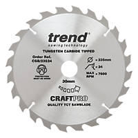 Trend CraftPo CSB/23524 Wood Circular Saw Blade 235 x 30mm 24T
