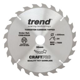 Trend CraftPro CSB/23524 Wood Circular Saw Blade 235mm x 30mm 24T