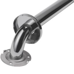 Croydex  Angled Doc M Grab Bar Chrome 600mm