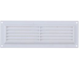 Map Vent Fixed Louvre with Flyscreen Vent White 229mm x 76mm