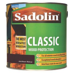 Sadolin 2.5Ltr Jacobean Walnut Matt Solvent-Based Interior & Exterior Wood Stain