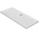 Milan Rectangular Bathroom Shower Tray & Waste White Gloss 1700mm x 760mm x 40mm