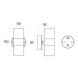 4lite Marinus Sleek Outdoor Up/Down Wall Light Anthracite