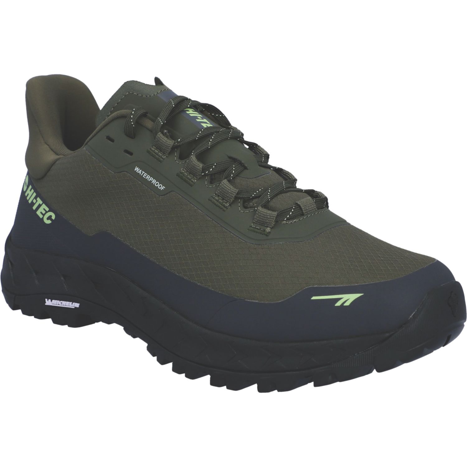 Hi-Tec Alitutude Lite Size 13 Olive Waterproof Non Safety Trainers (510EK)