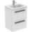 Ideal Standard i.life S Wall Hung Vanity Unit with Black Handles & Basin Matt White 500mm x 375mm x 665mm