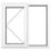 Crystal  Left-Hand Opening Clear Double-Glazed Casement White uPVC Window 1190mm x 1115mm