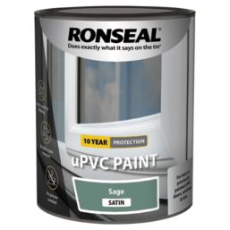 Ronseal  750ml Sage Satin Self Priming uPVC Paint