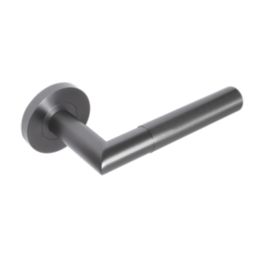 Eclipse Ultimate Revolve Fire Rated Lever On Rose Door Handle Pair Graphite 1 Pair