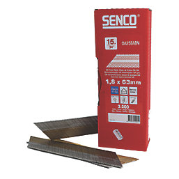 Senco Galvanised Finish Nails 15ga x 63mm 3000 Pack