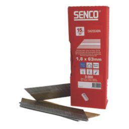 Senco Galvanised Finish Nails 15ga x 63mm 3000 Pack
