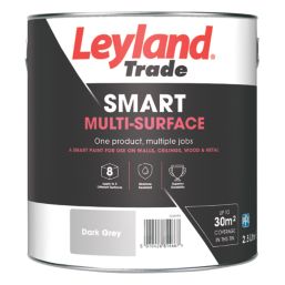 Leyland Trade 2.5Ltr Dark Grey Eggshell Emulsion Multi Surface Paint