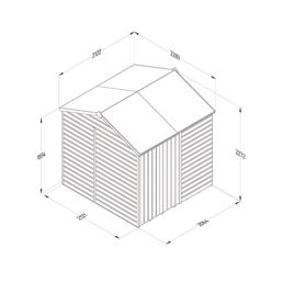 Forest Beckwood 7' x 7' (Nominal) Reverse Apex Shiplap Timber Shed