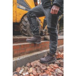 DEWALT Jefferson Work Trousers Grey/Black 36" W 31" L