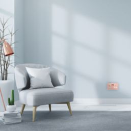 Arlec  13A 2-Gang SP Switched Socket Rose Gold  with White Inserts