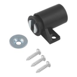 Essentials Round Magnetic Cabinet Catches Black 16mm x 16mm 10 Pack